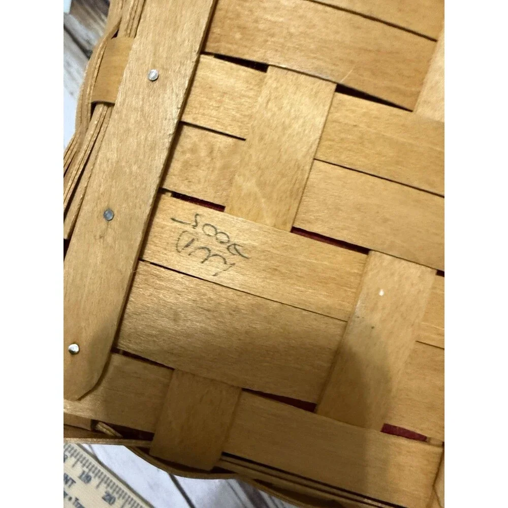 Longaberger Burgundy Basket Liner Fits 15x9 Basket Button Authentic Spring